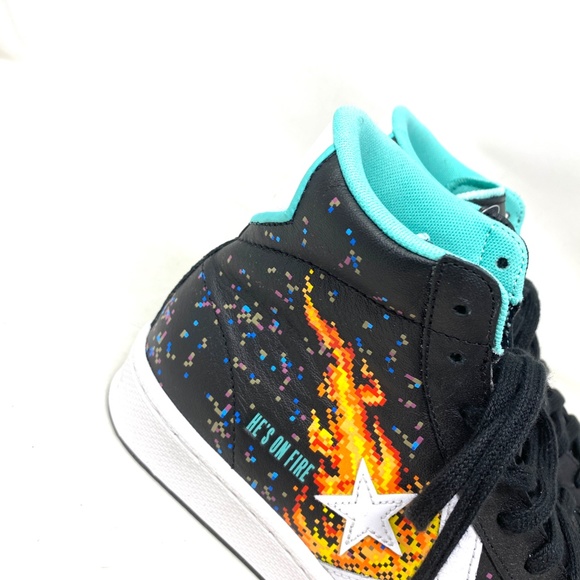 Converse Pro Leather Basketball High NBA Jam Shoes Black Men's Sneakers 171313C - Picture 5 of 11